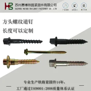 Railroad Fasteners Screw Spikes Square Rectangular Hex and Dome Heads Spikes Dog Spike Ss25 Ss8 DHS35 Sdu9 thumbnail-3