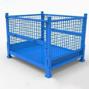 Metal Storage Cage/Steel Cage/Wire Mesh Cage for Warehouse Transport Stillage thumbnail-1