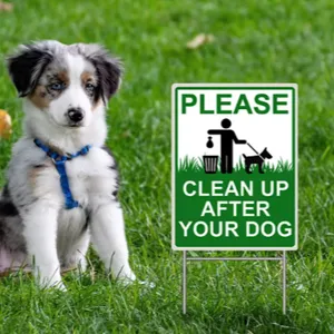 PP Corrugated Dog Waste Sign – Please Clean Up After Your Dog thumbnail-2