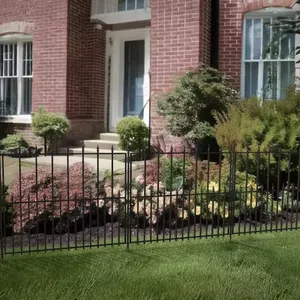 Removable Wrought Iron Garden Fence | Industrial Security Main Gate and Fence Wall for Factory & Warehouse thumbnail-3