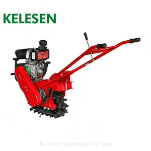 Kelesen Agriculture Hand Garden 7.5hp 180diesel Engine Rear Tine Roller Chain Power Tiller Walking Tractor for Sale Kenya thumbnail-1