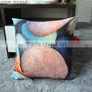 Faux Linen Digital Print Pillow Sea Pillow thumbnail-4