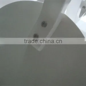 RCH-0719 White Wooden Coffee Table Legs Round Glass Tea Table thumbnail-6