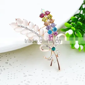 Alloy Bulk Leaves Bouquet Rhinestone Wedding Brooch Wholesale thumbnail-2