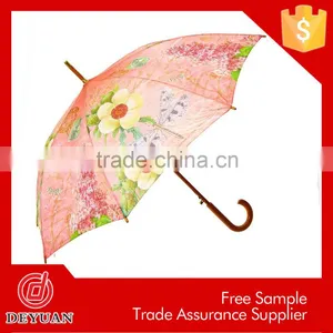 Promoting Premium Classical Automatic Wood Handle Umbrella thumbnail-1