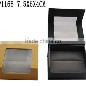 P1163 Windowed Cardboard Velvet Lining Watch Box thumbnail-5