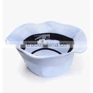 Wholesale Fancy Safari Plain White Cotton Bucket Hat thumbnail-5