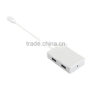 Universal Travel Aluminum USB 3.1 Type-c Male Adapter With 4 Port Hub thumbnail-5