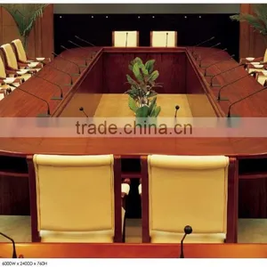 16 Person Solid Wooden Veneer Conference Table With Painting Finish thumbnail-1