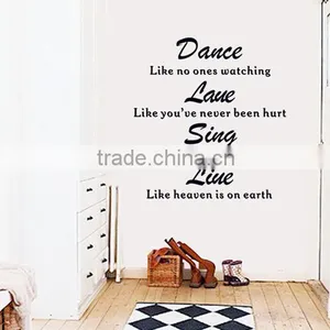 2016 ColorfulHall 100x150cm Handcraft Dancing Like no One is Watching Wall Decals Life Motto Dance Love Removable Wall Sticker thumbnail-1