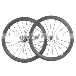 2016 ICAN BIKE High Quality 700C 50mm Clincher Tubeless Ready Carbon Bicycle Wheels Road Bike Wheel With R36 Carbon Hub 50C thumbnail-1