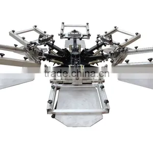 DIY New Double-side Clamp 6 Color 6 Station Manual T-shirt Screen Printing Machine With Micro Adjustment thumbnail-2