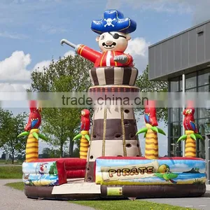 Hot Sale Backyard Water Rock Climbing Wall Pirate Theme Climbing Tower Inflatable Rock Climbing Wall Supplier's Choice thumbnail-2