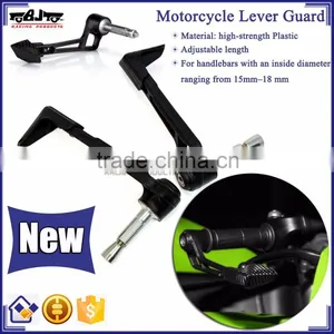 BJ-LG-004 Black Bent Style Plastic Motorcycle Brake Lever Guard thumbnail-1