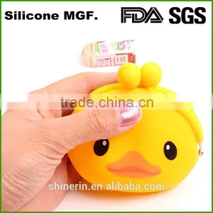 Silicone Wallet With Duck Picture on It for Coin Keys Holder Case thumbnail-1