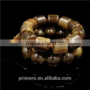 Imitate Authentic Natural Ox Horn Bracelets Strand Bracelet Bead Size 20MM High Quality thumbnail-3