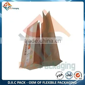 Kraft Paper Clear Window Rice Packing Bag thumbnail-2