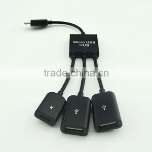 Wholesale M/f Micro Usb to 3 Hub Adapter With High Speed Data Transmission thumbnail-6