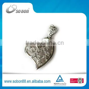 Heart Design 925 Sterling Silver Necklace Pendants Wholesale thumbnail-1