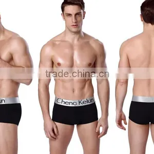 Wholesale OEM Manufaturer Men Pure Cotton Spandex Boxer Briefs The Big Silver Men's Underwear thumbnail-1