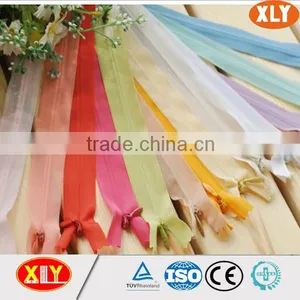 China XLY Zipper #8 Open End Mess Tape Invisible Zipper thumbnail-2