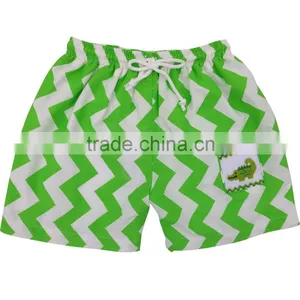 Boy Alligator Hand Smocked Swim Shorts thumbnail-1