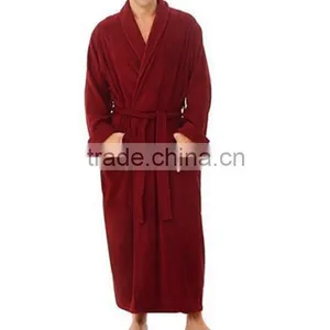 Wholesale Soft Warm Mens' Fleece Cotton Bathrobe thumbnail-1