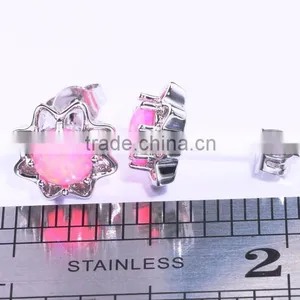Wholesale Sterling Silver Orange Opal Cheap Chinese Stud Earring thumbnail-4