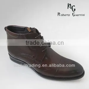 Italian Men Lace-Up Leather Boots Sheeps thumbnail-1