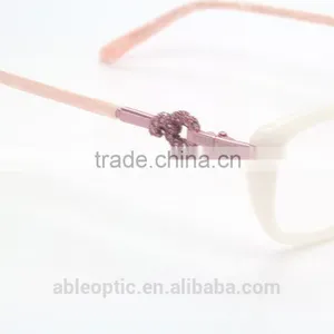 Lady Crystal Rhinestone Fashion Design Acetate Hand Made Spectacles Optical Frames Eyewear Eyeglasses thumbnail-2