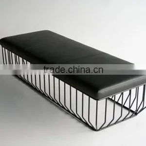 Reza Feiz Leather Bench thumbnail-1
