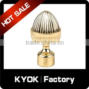 KYOK Wrought Iron Curtain Rod Finials,chrome Curtain Rod Finials,colored Glass Finials thumbnail-4