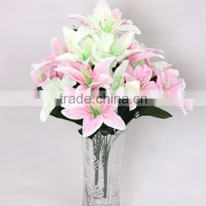 Supply High Quality Oriental White 10 Heads Lily thumbnail-3
