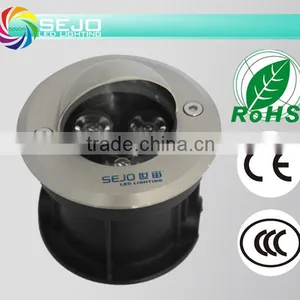 High Power LED Ground Light 3W 304 Stsinless Steel IP68 for Outdoor CE thumbnail-2