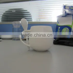 Wholesale White 10 oz Porcelain Couple Mugs thumbnail-3