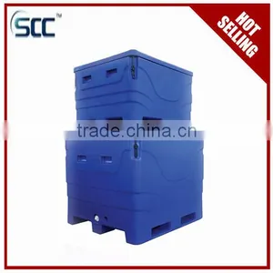 600Ltr PE Storage Tanks, Plastic Roto Fish Tanks, PU Insulation Fish Tanks thumbnail-2