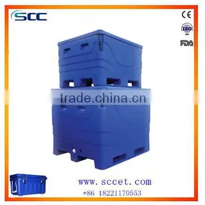 Plastic Fish Box Large Fish Cooler Box Ice Chest Fish Moving Container thumbnail-1