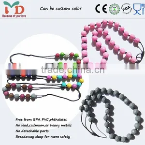 Silicone Teething Necklace With Safe Clasp thumbnail-2