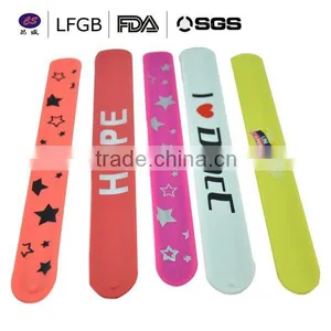 New Coming Cool Silicone Slap Bracelet/soft Silicone Slap Wristbands China Manufacturing thumbnail-1