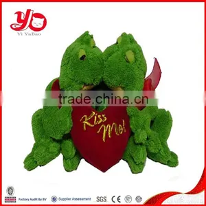 Attractive Design Stuffed Frog Toys for Valentine's Day, Green Frog Plush Toy thumbnail-4