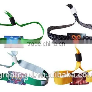 Custom RFID Fabric Woven Festival Polyester Wristbands RFID for Events and Concert thumbnail-6