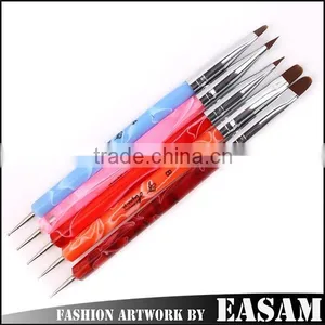 Wholesale Double Sided Nail Brush With Dotting Tool thumbnail-1