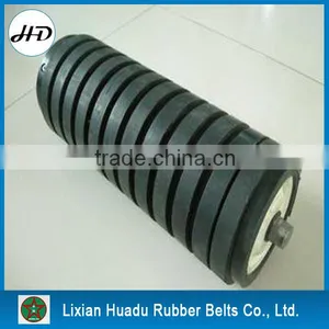 Rubber Ring Type Conveyor Impact Roller, Carrying Roller, Impact Trough Idler Roller Impact Troughing Idlers thumbnail-2