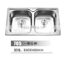 Cheap Price Two Bowls Stainless Steel Sink thumbnail-5