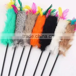 Feather Funny Cat Kitten Toy Tiggerling Tickerling Tickle Stick Dangling Fur Toy thumbnail-2