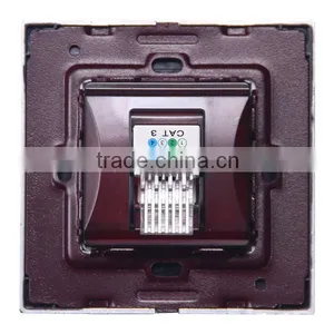 New Crystal and PC Material 1 Gang TEL Wall Socket thumbnail-3