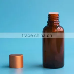 30ml Glass Amber Essential Oil Bottle With Orifice Reducer and Screw Cap thumbnail-2