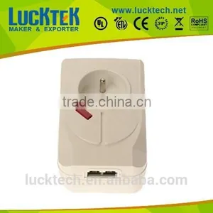 NF French Type Power Socket Adaptor With RJ45 Network Ports thumbnail-1