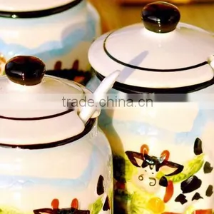 Ceramic Sugar Pot,ceramic Salt Pot,ceramic Cow Pots thumbnail-1
