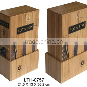 Unique Design Handmade Wooden Wine Packing Box ,wooden Box for Wine thumbnail-1